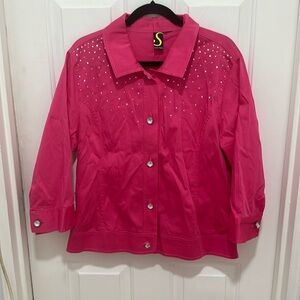 NWOT Pink Embellished Jacket